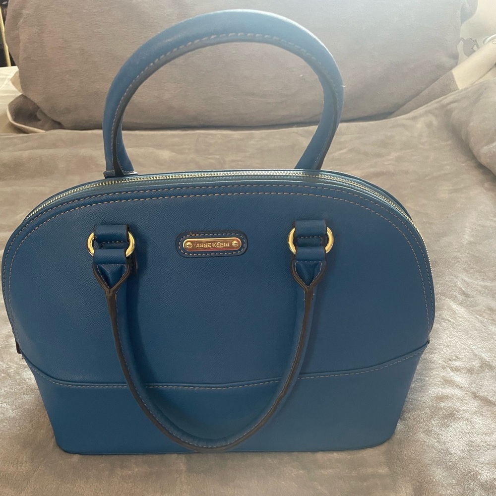 Anne Klein Blue Satchel Purse